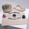 Scrolly Tote Bag – “Scrolling Kills the Vibe”