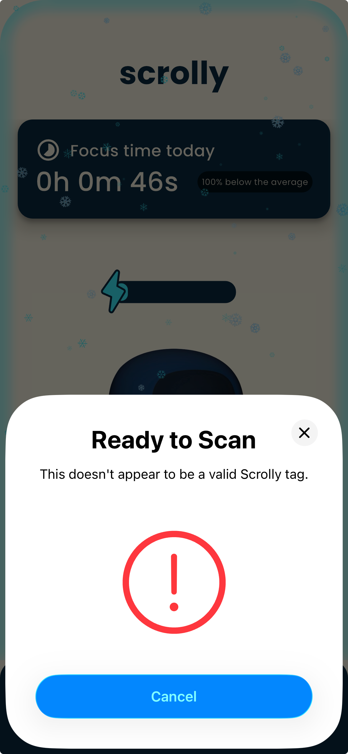 Scan error message